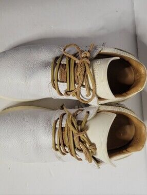 Esseutesse Italian Handmade White Leather Fringe Sneakers Boho Shoes38/7.5-8